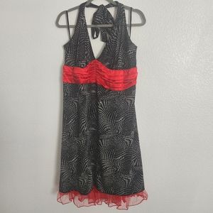 Torrid Black and Red Halter Dress